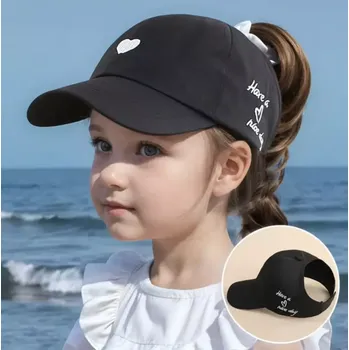 Kšiltovka Dětská letní kšiltovka s otvorem pro culík - ČERNÁ (3-7 let) (Značka: NPFSD)