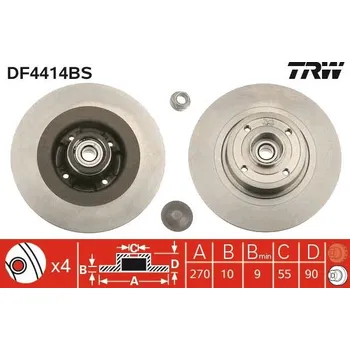 Brzdový kotouč Brzdový kotouč LUCAS DF4414BS