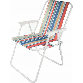 kempingová židle Verk 14414 turistické skládací křeslo oranžové/modré