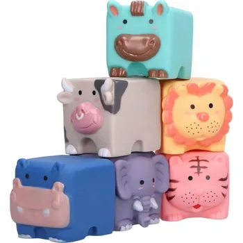 ostatní stavebnice Zvířátka sada měkké stavebnice senzorické 6 ks