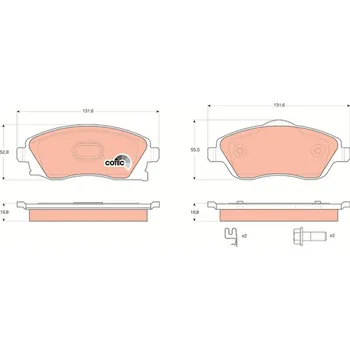 Brzdová destička Sada brzdových destiček, kotoučová brzda LUCAS GDB1570