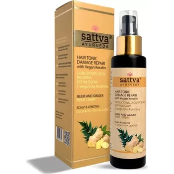 Vlasová regenerace SATTVA Ájurvédské vlasové tonikum s keratinem Neem & Zázvor