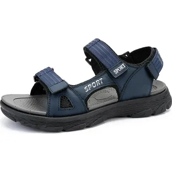 Dámské sandále Pánské kožené sandály na léto Barva: Modrá, Velikost: 45