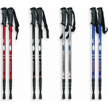 Trekingová hůl Hole na Nordic Walking hliníkové 135 cm 3-dílné vícebarevné