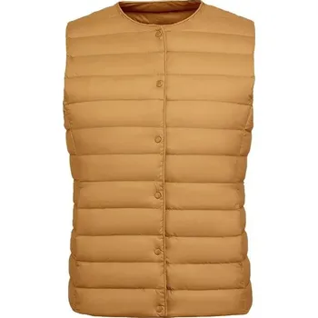 Dámská vesta Péřová prošívaná vesta 90% kachní peří Barva: Žlutá, Velikost: L