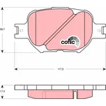 Sada brzdových destiček, kotoučová brzda LUCAS GDB3316