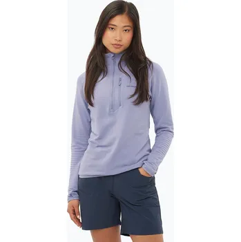 Dámská mikina Dámská trekkingová mikina Salomon Essential Lightwarm Half Zip blue granite