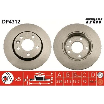 Brzdový kotouč Brzdový kotouč LUCAS DF4312