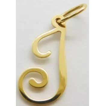 Přívěsek Klenoty Budín Zlatý malý přívěsek psací písmenko "J" 585/0,24gr 42661 (Klenoty Budín Zlatý malý přívěsek psací písmenko "J" 585/0,24gr 42661)