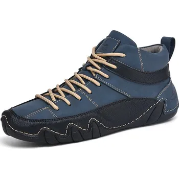 Pánská běžecká obuv PU kotníkové boty na ven s prodyšnou podrážkou Barva: Modrá, Velikost: 44