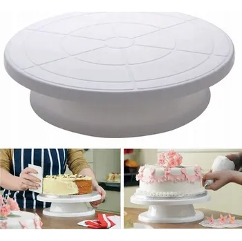 Podnos otočná Przydasie.pl bílá plast průměr 28 cm