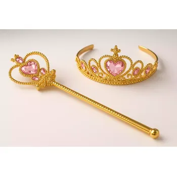 Karnevalový doplněk Korunka a hůlka pro princeznu
