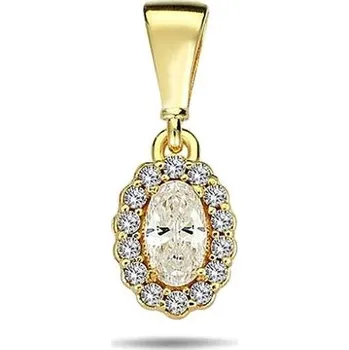 Náramek DIANTE Zlatý přívěsek s bílým kamenem 59642654 (Au 585/1000, 0,56 g)