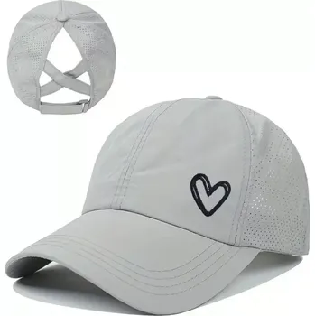 Kšiltovka Letní kšiltovka s otvorem pro culík - ŠEDÁ (Značka: EDIKO)