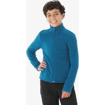 Pánská mikina QUECHUA Dětská fleecová mikina MH 100 12 LET MODRÁ|TYRKYSOVÁ