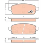 Sada brzdových destiček, kotoučová brzda LUCAS GDB1844