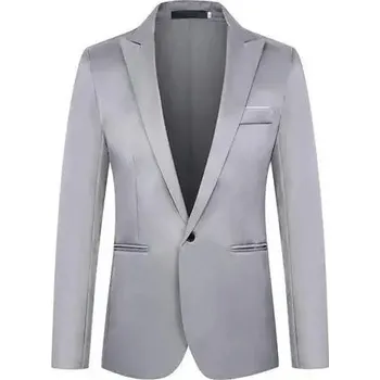 Pánské sako Pánské sako v moderním střihu s jedním zapínáním Barva: Šedá, Velikost: ONE SIZE