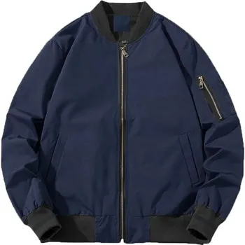 Pánská softshellová bunda Pánská jarní bomber bunda s kapsami Barva: Modrá, Velikost: M