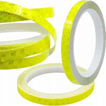 Reflexní samolepicí páska 1 cm x 8 m - dlouhá žlutá