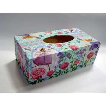 Krabice na papírové kapesníky - Květinová víla