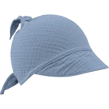 Šátek Inf Mušelínový šátek na hlavu s kšiltem - modrá