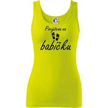 Dámské tričko Povýšena na babičku - Dámské tílko - L ( Limetková )