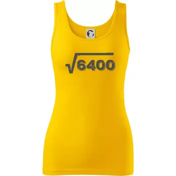 Dámské tričko Narozeniny odmocnina 80 - Dámské tílko - 2XL ( Žlutá )