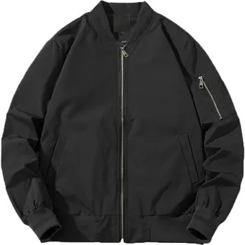 Pánská softshellová bunda Pánská jarní bomber bunda s kapsami Barva: Černá, Velikost: 3XL