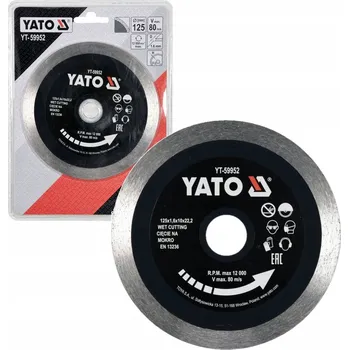 Řezný kotouč KOTOUČ DIAMANTOVÝ CELISTVÝ 125MM NA KERAMIKU YT-59952 YATO PRO