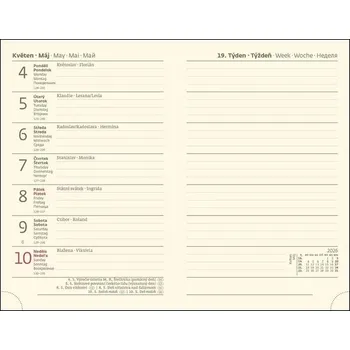 Diář Kapesní diář 2026 New Praga černý s gumičkou