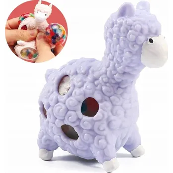 Hračka pro nejmenší MAČKACÍ HRAČKA ALPAKA ANTYSTRESOWY SQUISHY SENZORICKÁ HRAČKA