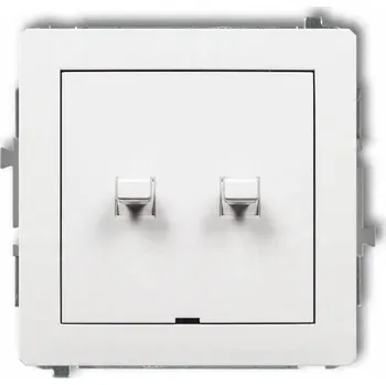 vypínač Dvojitý vypínač amerického stylu. Bílý matný Karlik Deco