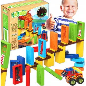 ostatní stavebnice EKOLOGICKÉ VZDĚLÁVACÍ STAVEBNÍ STAVEBNICE Domino Bridge 61 dílů BiOBUDDi