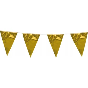 Girlanda zlatá praporky 3m