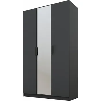 Šatní skříň Skříň skříň Paws 120 x 200 x 52 cm grafit se zrcadlem