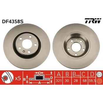 Brzdový kotouč Brzdový kotouč LUCAS DF4358S