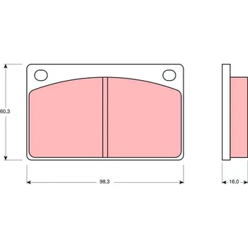 Brzdová destička Sada brzdových destiček, kotoučová brzda LUCAS GDB576
