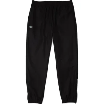 Pánské tenisové tepláky Lacoste Sport Lightweight Sweatpants - black/white Černý (XXL)