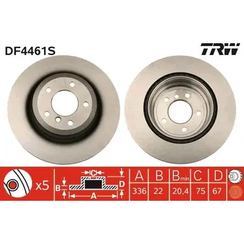 Brzdový kotouč Brzdový kotouč LUCAS DF4461S