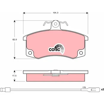 Brzdová destička Sada brzdových destiček, kotoučová brzda LUCAS GDB1446