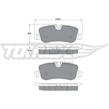 Brzdová destička Sada brzdových destiček, kotoučová brzda TOMEX C TX 17-72