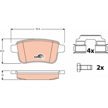 Brzdová destička Sada brzdových destiček, kotoučová brzda LUCAS GDB1786