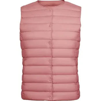 Dámská vesta Péřová prošívaná vesta 90% kachní peří Barva: Červená, Velikost: 4XL