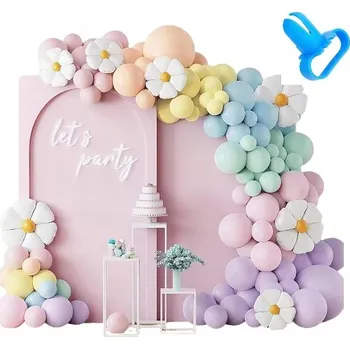 Balónek Balónková girlanda sedmikrásky barevná na dětskou oslavu barevná