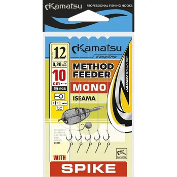 Rybářský háček Zemní Háčky , s návazcem, s protihrotem Kamatsu Iseama 5 ks