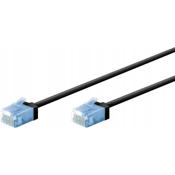 Síťový kabel Patchcord Goobay U/UTP 6a RJ45 / RJ45 5 m černý