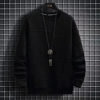 Pánská mikina Pánská mikina s kulatým výstřihem a nápisy Barva: Černá, Velikost: M