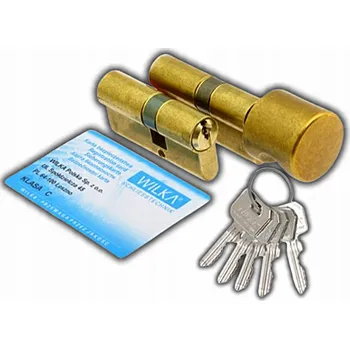 Vložka do dveří SADA VLOŽEK TŘ. C, VLOŽKY DO DVEŘÍ WILKA MOSAZ, 5 KLÍČŮ, 35/40 + 40G/35