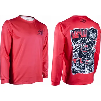 Pánská mikina Pohodlná závodní/týmová mikina DRAGON s dlouhým rukávem, velikost XL, červená