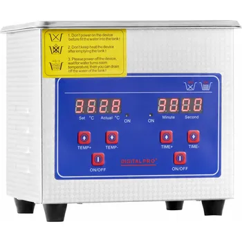 Ultrazvuková čistička SucceBuy Ultrazvuková čistička 1.3L 60W Digitální čistička na šperky a drobné předměty